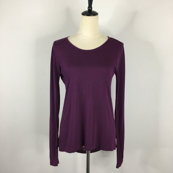 BCBGMAXAZRIA Deep Port SELDA Ruching Back Long Sleeve Shirt Top - Picture 4 of 8
